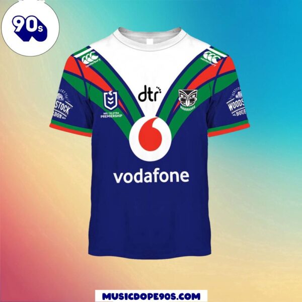 NRL New Zealand Warriors Custom Name Number Home Jersey Kids T-shirt