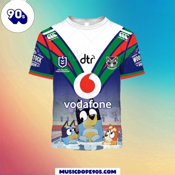 NRL New Zealand Warriors x Bluey Jersey Kids T-shirt