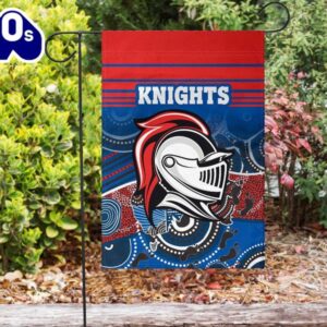 NRL Newcastle Knights Custom Name Number Aboriginal Horizontal Style House Flag