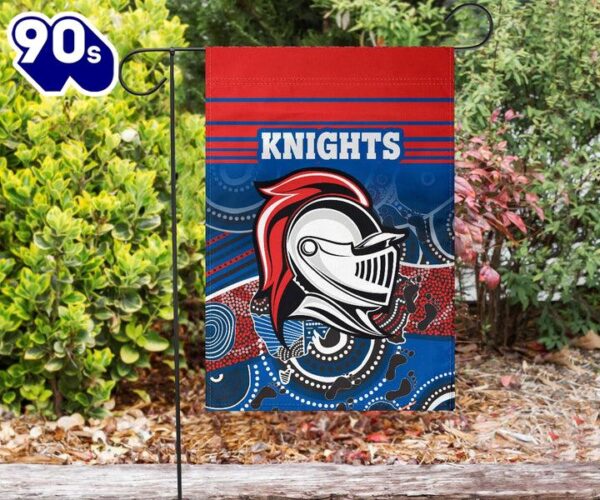 NRL Newcastle Knights Custom Name Number Aboriginal Horizontal Style House Flag