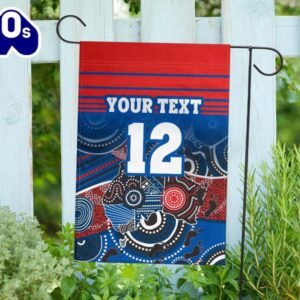 NRL Newcastle Knights Custom Name Number Aboriginal Horizontal Style House Flag