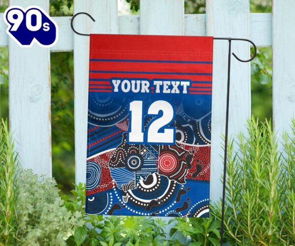 NRL Newcastle Knights Custom Name Number Aboriginal Horizontal Style House Flag