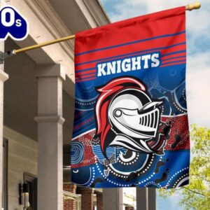 NRL Newcastle Knights Custom Name Number Aboriginal Horizontal Style House Flag