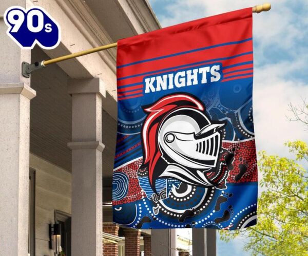 NRL Newcastle Knights Custom Name Number Aboriginal Horizontal Style House Flag