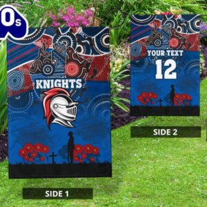 NRL Newcastle Knights Custom Name Number ANZAC Day House Flag