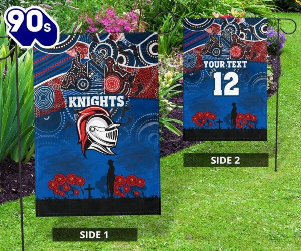 NRL Newcastle Knights Custom Name Number ANZAC Day House Flag