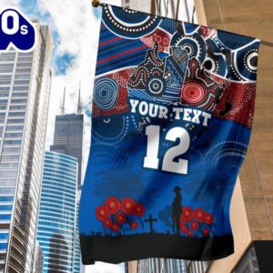 NRL Newcastle Knights Custom Name Number ANZAC Day House Flag