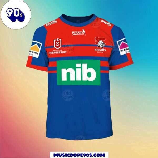 NRL Newcastle Knights Custom Name Number Home Jersey Kids T-shirt