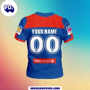 NRL Newcastle Knights Custom Name Number Home Jersey Kids T-shirt