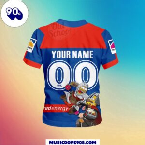 NRL Newcastle Knights Custom Name Number x The Simpsons Halloween Kids T-shirt