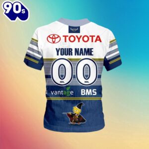 NRL North Queensland Cowboys Custom Name Number x The Simpsons Halloween Kids T-shirt