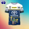 NRL North Queensland Cowboys Custom Name Number x The Simpsons Halloween Kids T-shirt