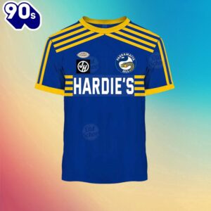 NRL Parramatta Eels Custom Name Number 1982 Vintage Retro Jersey Kids T-shirt