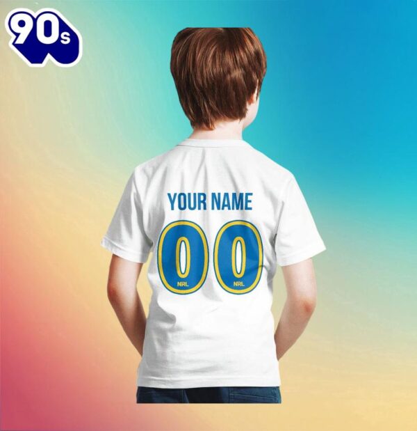 NRL Parramatta Eels Custom Name Number Diehard Fan Kids T-shirt