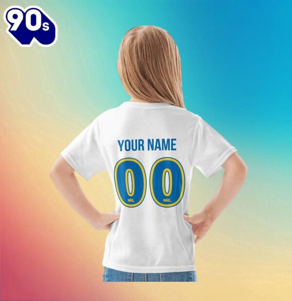 NRL Parramatta Eels Custom Name Number Diehard Fan Kids T-shirt