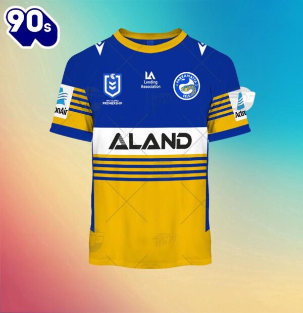 NRL Parramatta Eels Custom Name Number Home Jersey Kids T-shirt