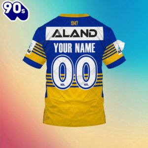 NRL Parramatta Eels Custom Name Number Home Jersey Kids T-shirt