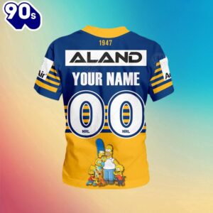 NRL Parramatta Eels Custom Name Number x The Simpsons Halloween Kids T-shirt