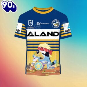 NRL Parramatta Eels x Bluey Jersey Kids T-shirt