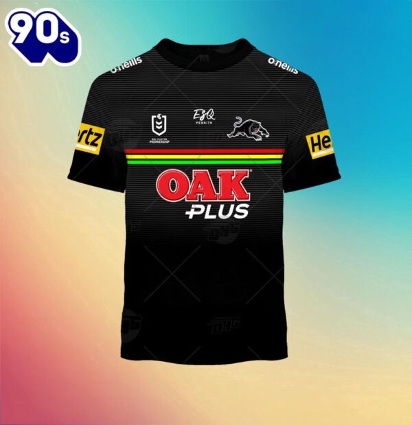 NRL Penrith Panthers Custom Name Number Home Jersey Kids T-shirt