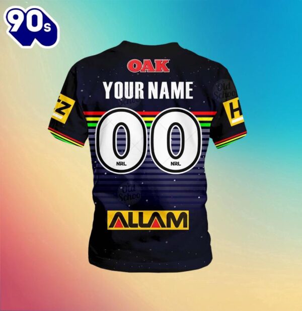 NRL Penrith Panthers Custom Name Number x The Simpsons Halloween Kids T-shirt