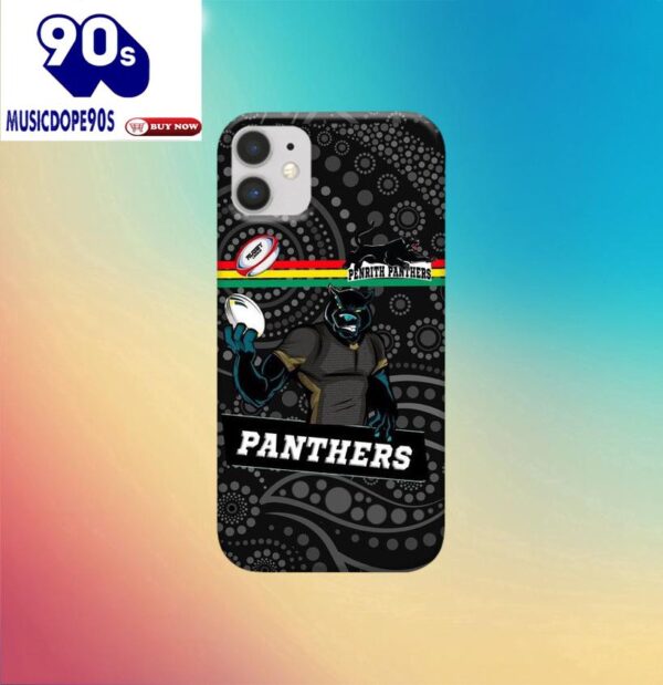 NRL Penrith Panthers Mascot Navy Indigenous Phone Case