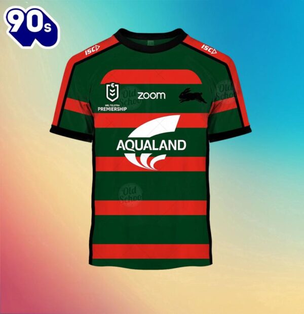 NRL South Sydney Rabbitohs Custom Name Number Jersey Kids T-shirt