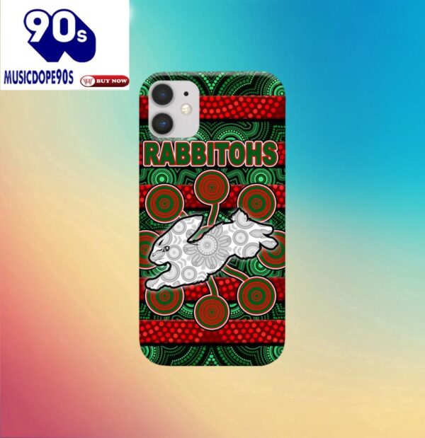 NRL South Sydney Rabbitohs Green Red Aboriginal Phone Case