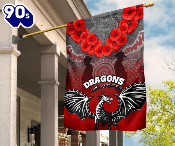 NRL St. George Illawarra Dragons ANZAC Day House Flag