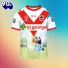 NRL St. George Illawarra Dragons Custom Name Number Bluey Jersey Kids T-shirt