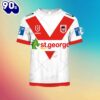 NRL St. George Illawarra Dragons Custom Name Number Home Jersey Kids 3D T-Shirt