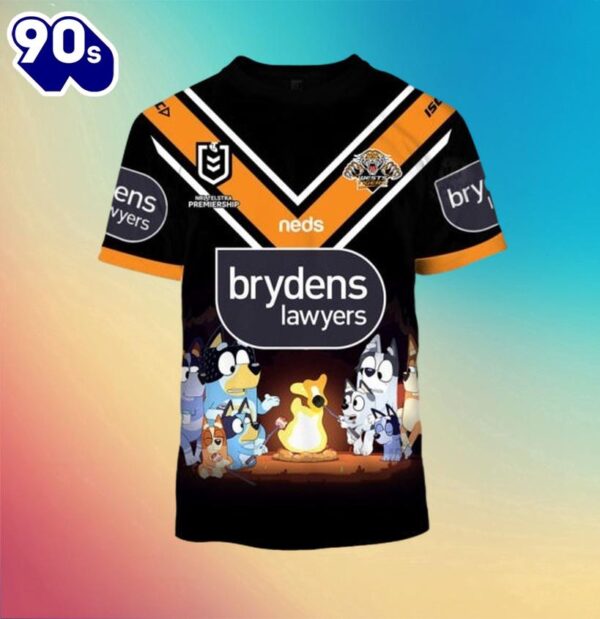 NRL Wests Tigers Bluey Jersey Kids T-shirt