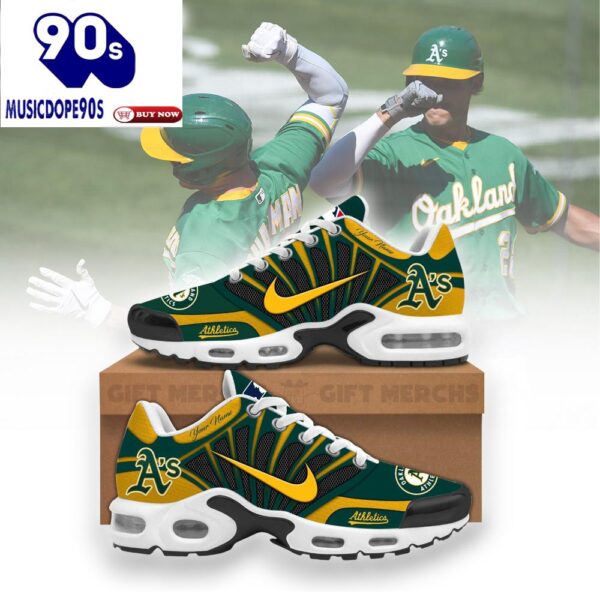 Oakland Athletics Custom Nike Air Max Plus Shoes For Fans