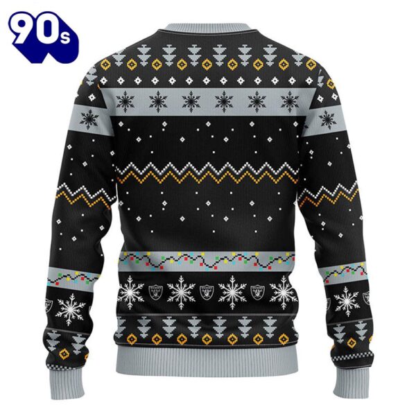 Oakland Raiders HoHoHo Mickey Christmas Ugly Sweater  Gift Christmas