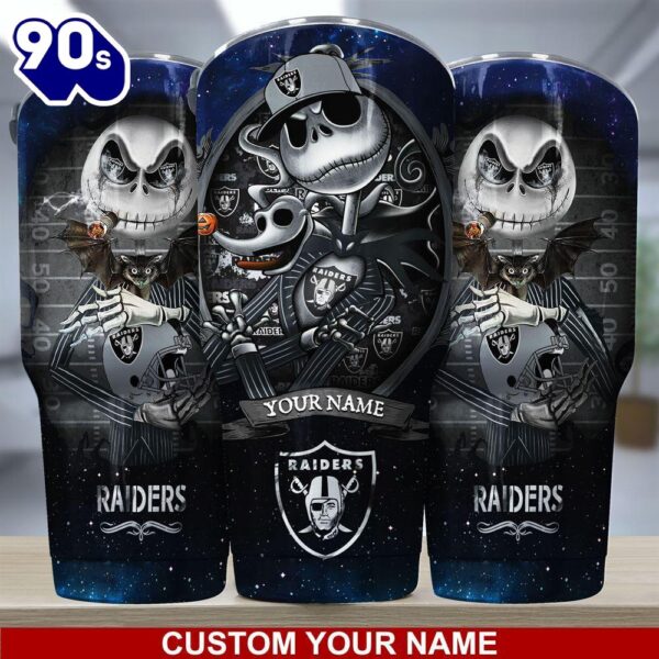 Oakland Raiders NFL-Custom Tumbler Jack The Nightmare Before Christmas