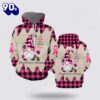October I Wear Pink Gnome Breast Cancer All Over Print Hoodie