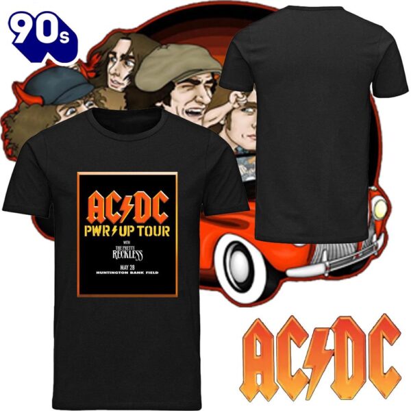 Official Cleveland Browns AC DC Power Up Tour 2025 Huntington Bank Field On May 28 With The Pretty Reckless t-shirt