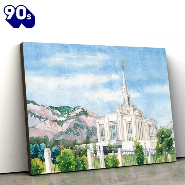Ogden Temple Canvas Wall Art Jesus Christ Picture Canvas Christian Wall Art  Gift Christmas