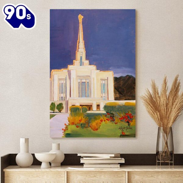 Ogden Temple Rock In The Storm Canvas Pictures Jesus Canvas Art   Gift Christmas