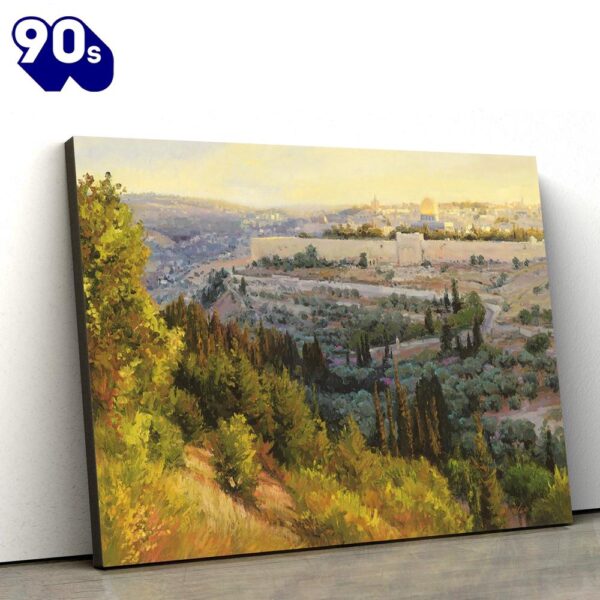 Oh Jerusalem Canvas Wall Art Jesus Christ Picture Canvas Christian Wall Art  Gift Christmas