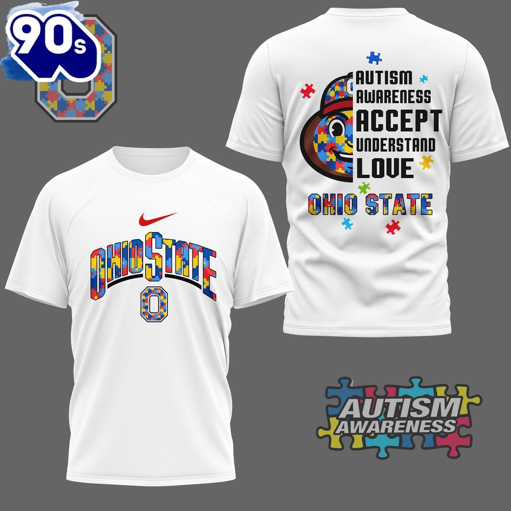 Ohio State Autism Awareness Limited Edition 3d T-Shirt Ohio State Autism Awareness Limited Edition 3d T-Shirt