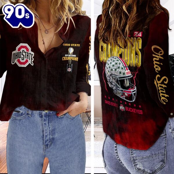 Ohio State Buckeyes Football 3D Linen Shirt New Trend