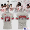 Ohio State Buckeyes Football NCAA Limited 2024 Rose Bowl Champions Grey T-Shirt, Long Pants, Cap