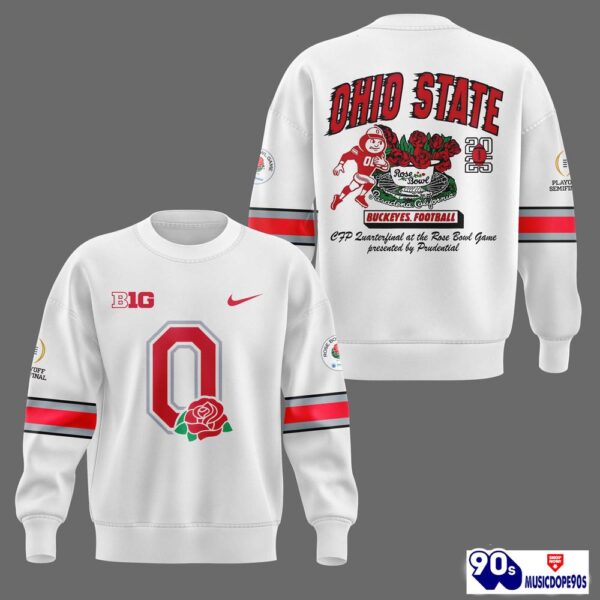 Ohio State Buckeyes Rose Bowl Game 2025 3D Set Sweatshirt, Long Pants, Cap