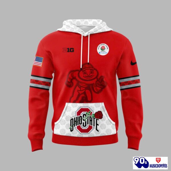 Ohio State Buckeyes Rose Bowl Game 2025 Red Hoodie, Cap