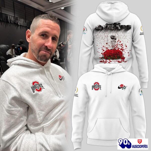 Ohio State Buckeyes x 2024 Rose Bowl Champions Premium Limited Pullover Hoodie, Long Pants, Cap V2