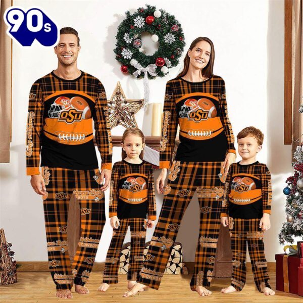 NCAA Family Pajama Sets  Oklahoma State Cowboys Pajamas Personalized Your Name