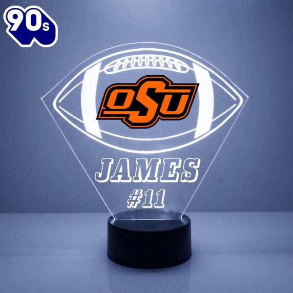 Oklahoma State University Football Led Light Sports Fan Lamp Custom Light Gift Christmas