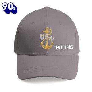 Old School Navy Chiefs Anchor Embroidered Cap