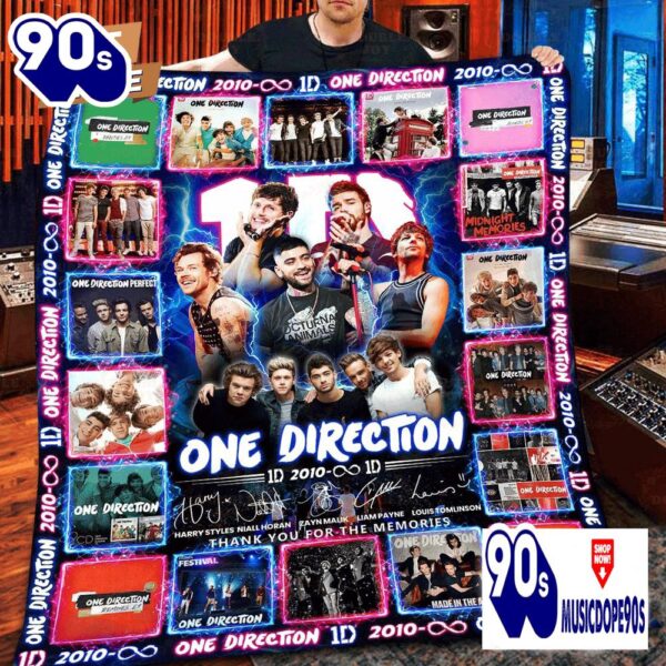 One Direction Pop Band Thank You For The Memories Fleece Blanket